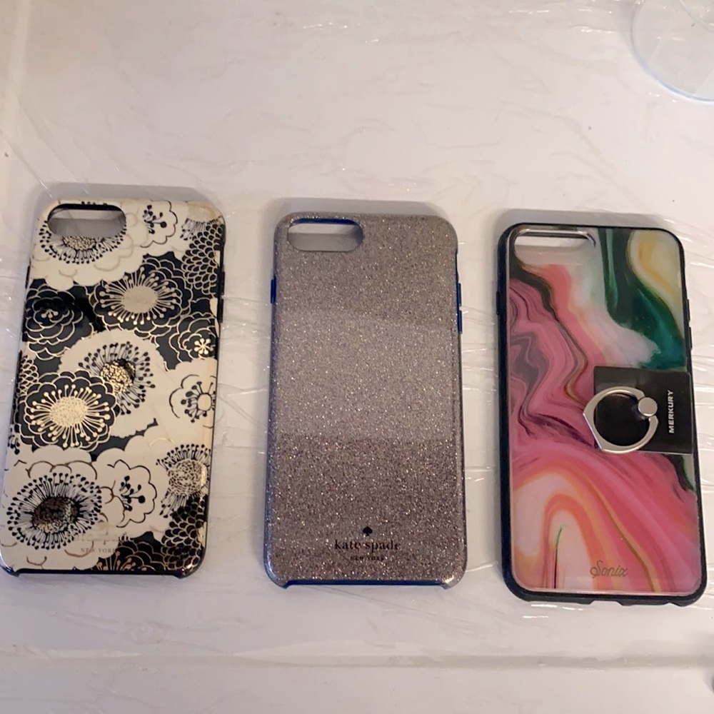I phone 8 + phone covers x 3 / 2 Kate Spade